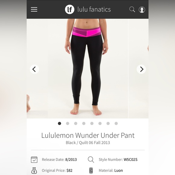 Lululemon *Reversible Wunder Under Pants in Quilt 06 Fall 2013 Women’s Size 6 - Picture 1 of 7